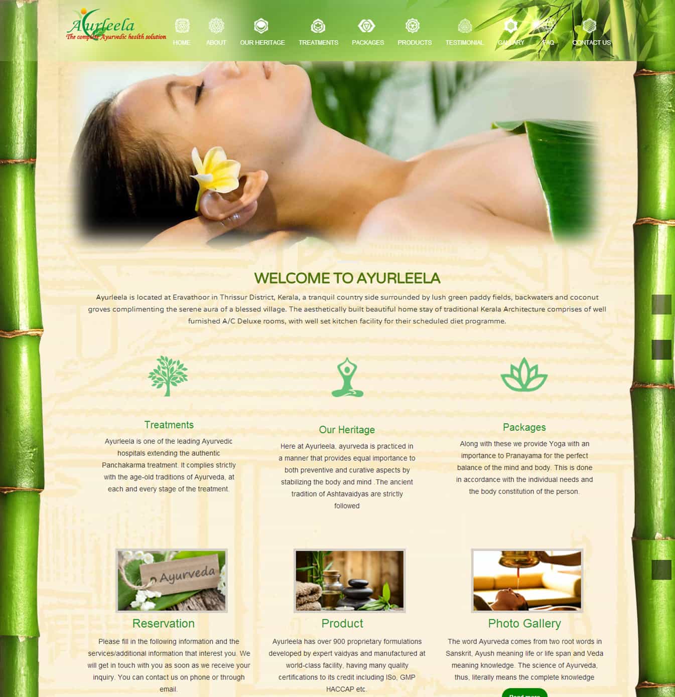 Ayurveda website Mala Thrissur Kerala
