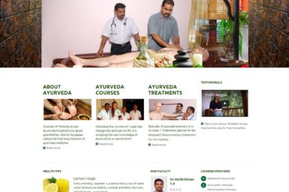 Ayurveda training Website kerala
